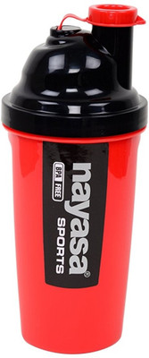Nayasa SAPARA NEW TRENDY RED GYM 700ML SHAKER SET OF 1 BPA FREE 700 ml Shaker(Pack of 1, Red)