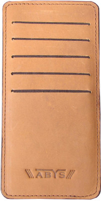

ABYS 100% Genuine Leather 10 Card Holder(Set of 1, Tan)