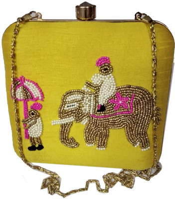 

liwa fashion Party Yellow, Pink Clutch, Pink;yellow