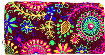 

KABIR BAMBHAARI Party Maroon Clutch