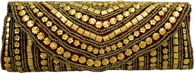 

kabir bambhaari Casual Maroon Clutch