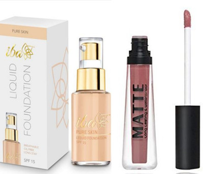 

iba halal golden beige foundation and miss rose waterproof matte 26(Set of 2)