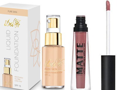 

iba halal natural beige foundation and miss rose waterproof matte 26(Set of 2)