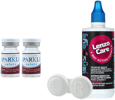 

Sparkle Colors Color Contact Lens With LensCareKit Yearly(-4.00, Colored Contact Lenses, Pack of 3)