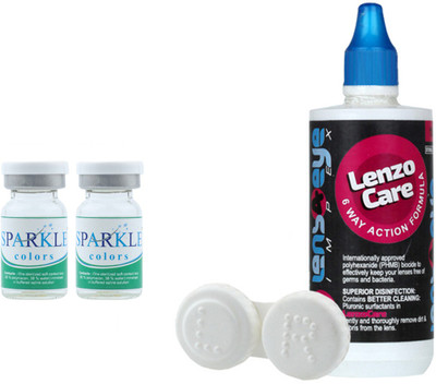 

Sparkle Colors Color Contact Lens With LensCareKit Yearly(-6.00, Colored Contact Lenses, Pack of 2)