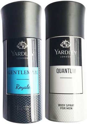 

Yardley Body Spray For Men Quantum And Gentleman Royale Combo Pack 150 Ml Each Body Spray - For Men(300 ml, Pack of 2)