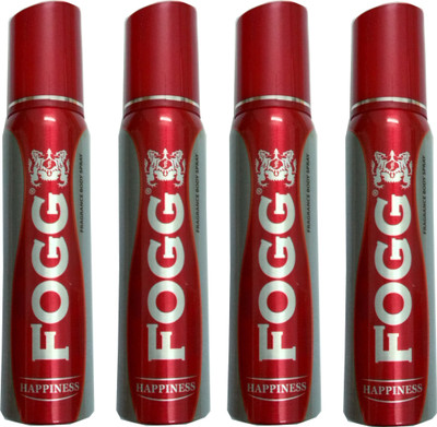 

Fogg HAPPINESS DEODORANT 120 ML Deodorant Spray - For Men & Women(120 ml, Pack of 4)