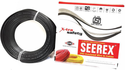 

Seerex PVC 1 sq/mm Black 80 m Wire(1 sq mm Black)