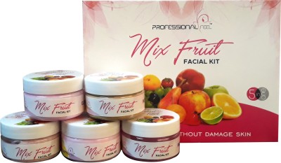 Professional Feel Mix Fruit Facial Kit, Premium Range For Fairness, Whiting, Skin, Instant result without damage skin(250 g)