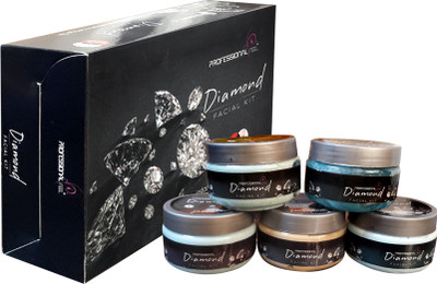 

Professional Feel Diamond Facial Kit, Way To Use Facial Kit, Fairness, Whitening Skin, Skin Glow Instant Result Without Damage Skin, Facial for all type skin (Set Of 5) 820 g