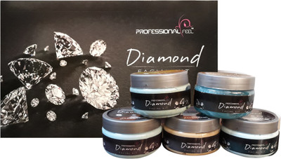 

Professional Diamond Facial Kit, Way to use facial kit, Fairness, Whiting, Skin, Instant Result Without Damage Skin 250 g(Set of 5)