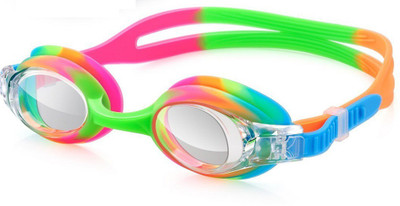 

QUINERGYS ® Green:Red Mix - Liquid Silicone Swimming Goggles Crystal Clear No Leaking Anti Fog UV Protection Swimming Goggles(Green, Red)