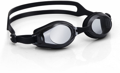 

QUINERGYS ™ Metallic Black - Competitive Swimming Goggles for Women Men Youth Kids Girls Boys Adult Anti Fog Uv Protection Swimming Goggles(Black)