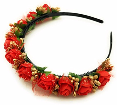 

Satyam Kraft flower hair band Hair Band(Red)