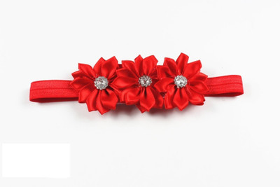 

Skudgear 3 Flower Floral Red Pearl Rose Flower Hair Band Headband Head Band, Hair Band, Rubber Band, Hair Accessory Set(Red)