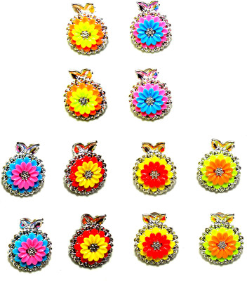 

ADR JEWELLERY ADR Combo of 6 Pair Medium Flower Design clip For Women / Girls (Random Design) Hair Clip, Hair Claw, Tic Tac Clip, Hair Accessory Set(Multicolor)