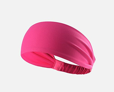 

Skudgear Yoga Sport Athletic Headband Sweatband For Running Sports Travel Fitness Elastic Wicking Non Slip Style Band and Basketball Headbands Headscarf fits (Pink) Hair Band, Head Band, Rubber Band(Pink)