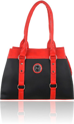 

Leather Land Shoulder Bag(Black, Red)