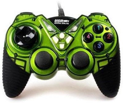 

Techista Double Shock Vibration Controller Gaming Joystick(Green, For PC)