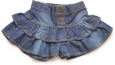 

LITTLE KANGAROOS Short For Girls Casual Solid Cotton(Dark Blue, Pack of 1