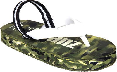 

Beanz Girls Slip On Slipper Flip Flop(Green, White/green