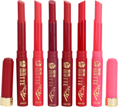 

ADS Water proof & Organic Matte lipstick for moisturzing lips with bold look multicolor set of 6(Multicolor, 1.5 ml)