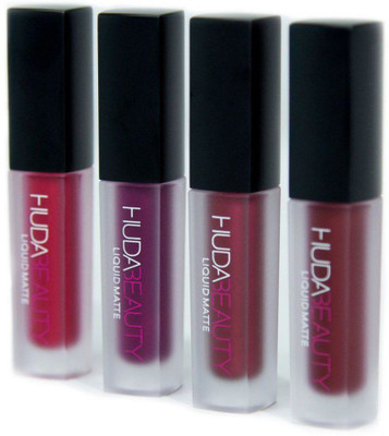 

Huda Beauty Matte Minis Red Edition Liquid Lipstick Set of 4(Gives a Matte finish look, 20 ml)