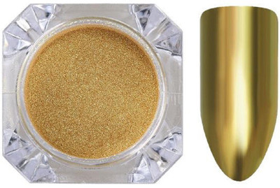 

Born Pretty 1g Gold Metallic Mirror Powder Nail Art Chrome Pigment Glitters(Gold)