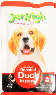 

jerhigh JerHigh Roasted Duck In Gravy (120g, Pack of 6) Duck, Chicken 120 g Wet Dog Food(Pack of 6)