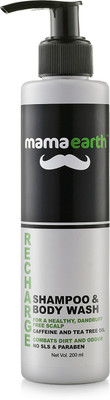 

Mamaearth Recharge Energizing Shampoo and Bodywash for men with Caffeine and Menthol(200 ml)