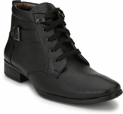 

Eego Italy Stylish And Elegant Ankle Length Boots For Men(Black