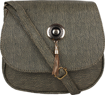 

Ankita Fashion World Women Casual Green PU Sling Bag