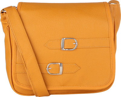 

Ankita Fashion World Girls Casual Yellow PU Sling Bag
