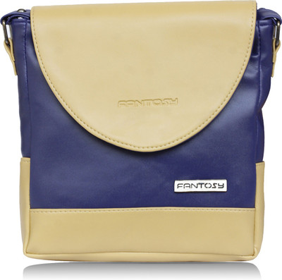 

Fantosy Women Evening/Party Blue Leatherette Sling Bag