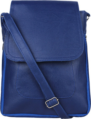 

Ankita Fashion World Girls Casual Blue PU Sling Bag