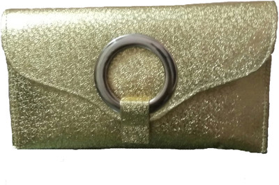 

Divu Collections Women Evening/Party Gold PU Sling Bag
