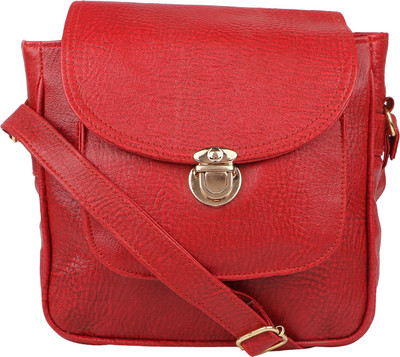 

Ankita Fashion World Girls Casual Red PU Sling Bag