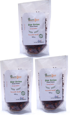 

Healthllave Naturally Grown Organic Star Anise (Pulao Flower) from Organic Indian Farms I Delicious Star-Shaped Spice with Strong Aroma and Flavour(3 x 160 g)