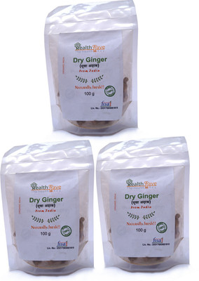

Healthllave Organics Dry Ginger (Adarak) | Zingiber officinale | Natural Indian Farm(3 x 100 g)