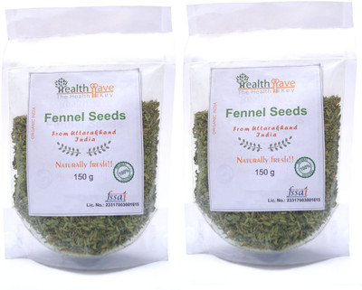 

Healthllave Organics Fennel Seeds (Saunf) | Foeniculum Vulgare | Natural Indian Farm Products(2 x 150 g)