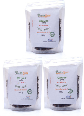 

Healthllave Organics Cloves (laung) | Syzygium Aromaticum | Natural Indian Farm Spices(3 x 140 g)