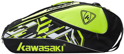 

kawasaki Badminton Bag KBB-8665 (Black+Green) Kit Bag(Black, Kit Bag)