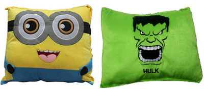 

kaykon Minion Pillow and Hulk Pillow Soft Plush Toy Cushion for Kids Home Decor Sofa Cushion Living Room Decor - 18 INCH - 45 cm(Yellow, Green), Green;yellow