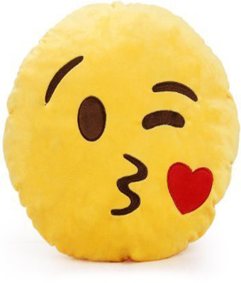 

Marchie's Romantic Flying Kiss Emoji Pillow Smiley Cushion Soft Toy(33 CM) - 33 cm(Multicolor)