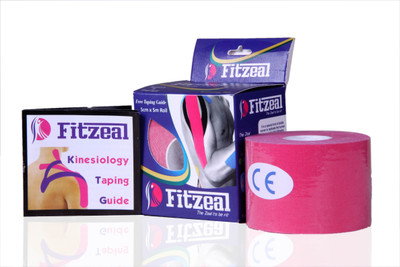 

Fitzeal Kinesiology Tape, Waterproof Therapeutic and Sports Injury Tape (5m x 5cm) with Free Taping Guide Injury Tape(Pink)