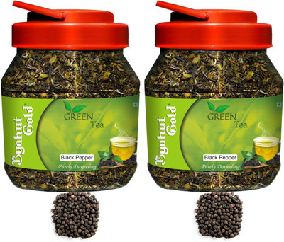 

Byahut Gold Black Papper Flavoured Green Tea Combo Ginger, Black Pepper Tea Mason Jar(400 g)