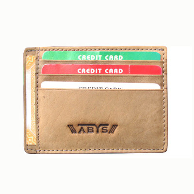

ABYS Men Tan Genuine Leather Card Holder(6 Card Slots)