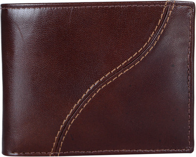 

LEATHERSTILE Men Brown Genuine Leather Wallet(9 Card Slots)