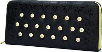 

AGINOS Women Black Artificial Leather Wallet(4 Card Slots)