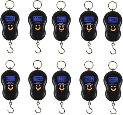 

stepgear 10 gm to 50 kg weight scale pack of 10 pcs Weighing Scale(Black)